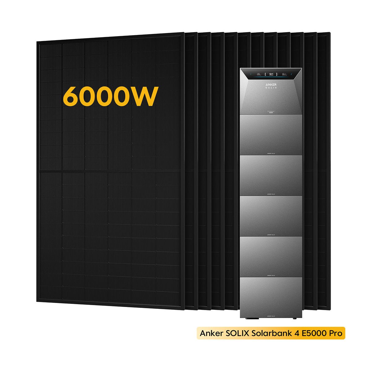 Anker SOLIX Solarbank 4 E5000 Pro - Kit 6.000Wp con Accumulo Espandibile - ADIGE ENERGY SYSTEMS