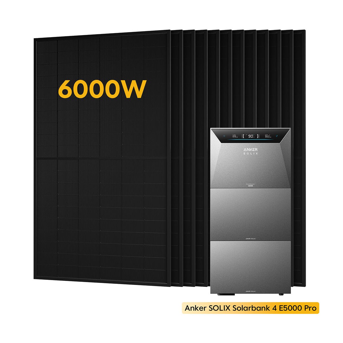 Anker SOLIX Solarbank 4 E5000 Pro - Kit 6.000Wp con Accumulo Espandibile - ADIGE ENERGY SYSTEMS