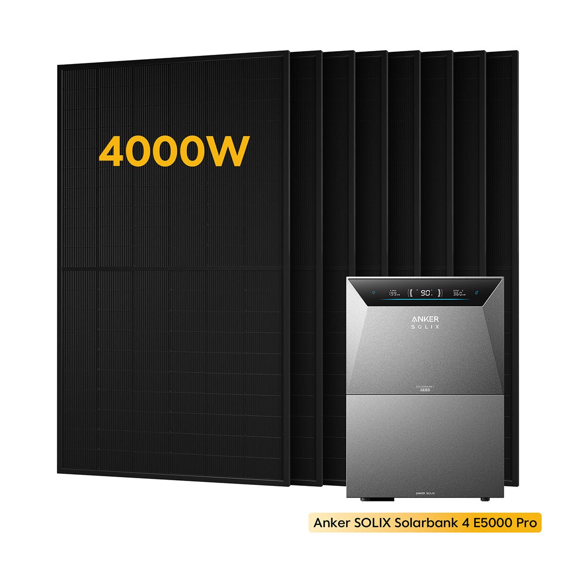 Anker SOLIX Solarbank 4 E5000 Pro - Kit 4.000Wp con Accumulo Espandibile - ADIGE ENERGY SYSTEMS