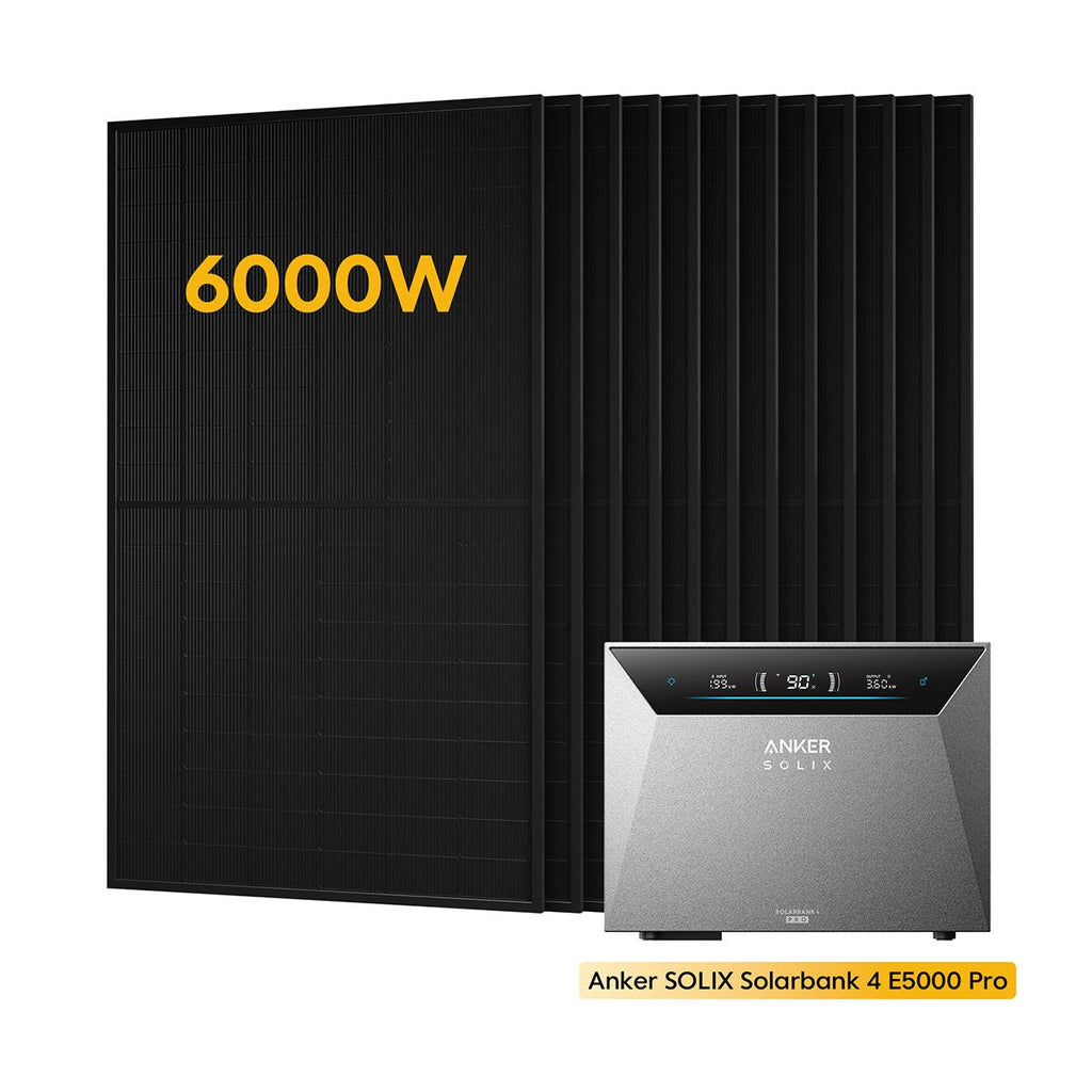 Anker SOLIX Solarbank 4 E5000 Pro - Kit 6.000Wp con Accumulo Espandibile - ADIGE ENERGY SYSTEMS