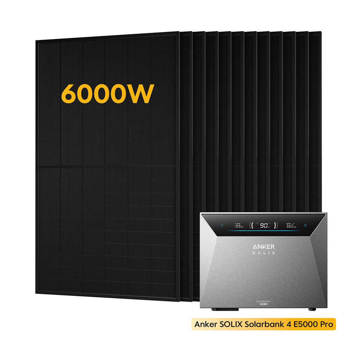 Anker SOLIX Solarbank 4 E5000 Pro - Kit 6.000Wp con Accumulo Espandibile - ADIGE ENERGY SYSTEMS