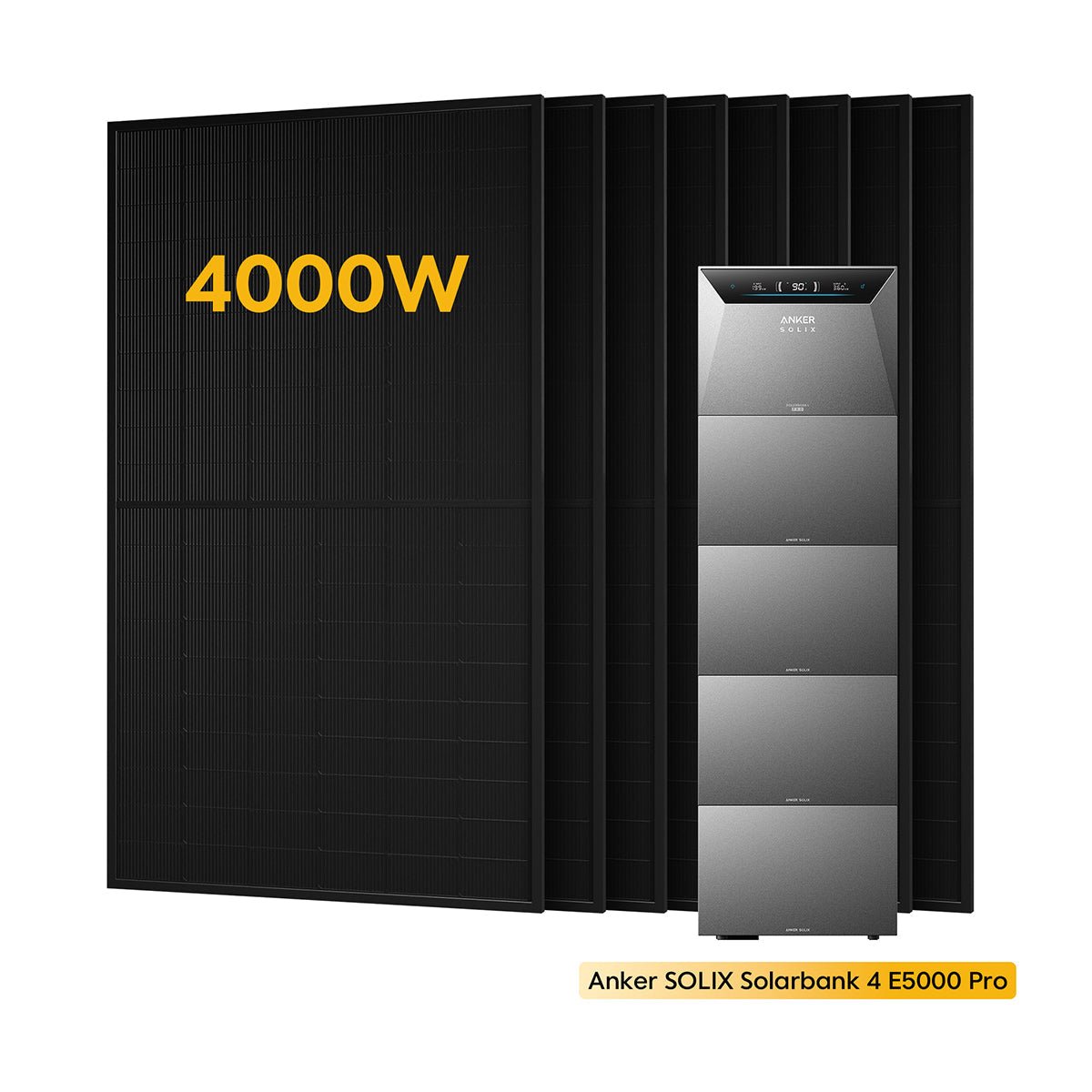 Anker SOLIX Solarbank 4 E5000 Pro - Kit 4.000Wp con Accumulo Espandibile - ADIGE ENERGY SYSTEMS