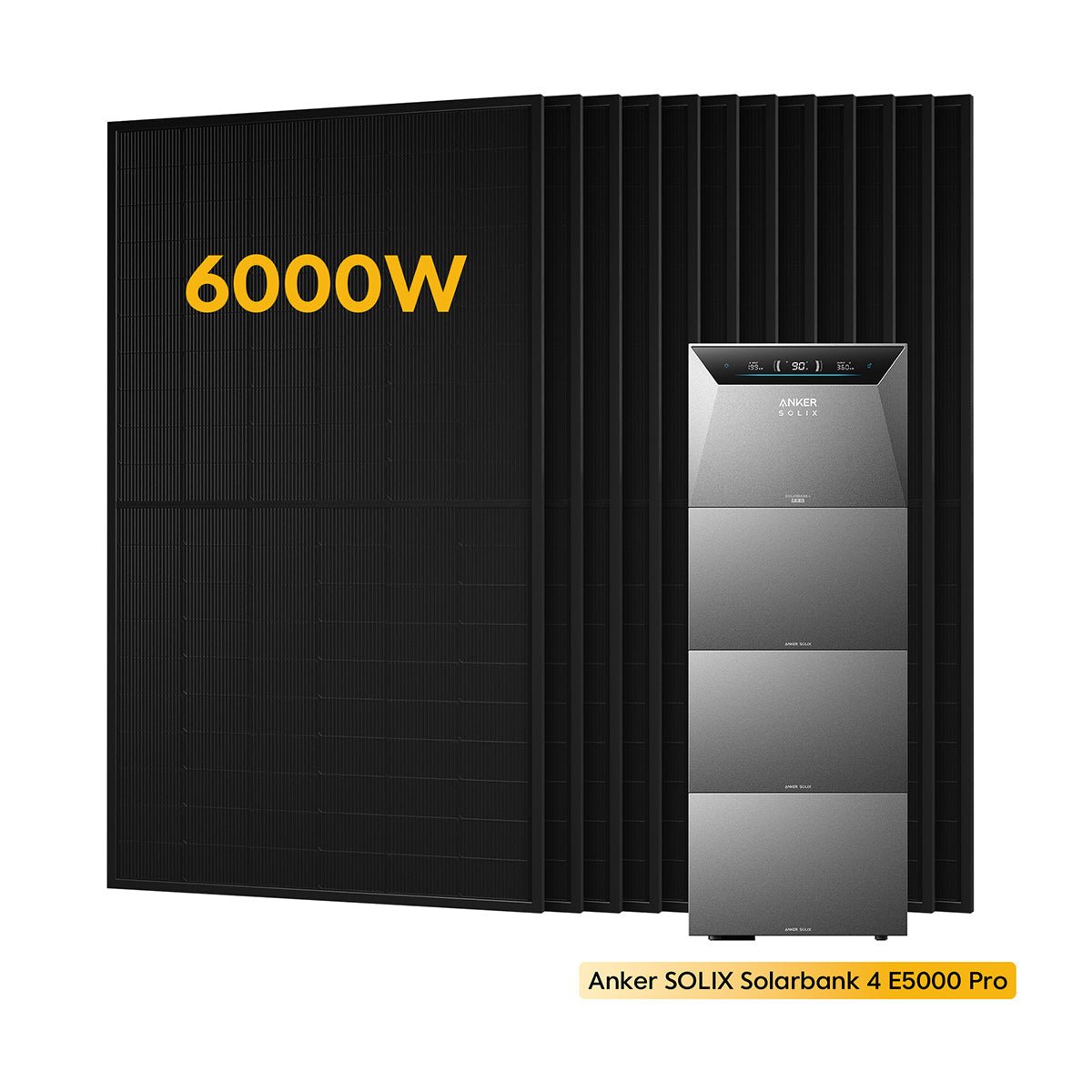 Anker SOLIX Solarbank 4 E5000 Pro - Kit 6.000Wp con Accumulo Espandibile - ADIGE ENERGY SYSTEMS