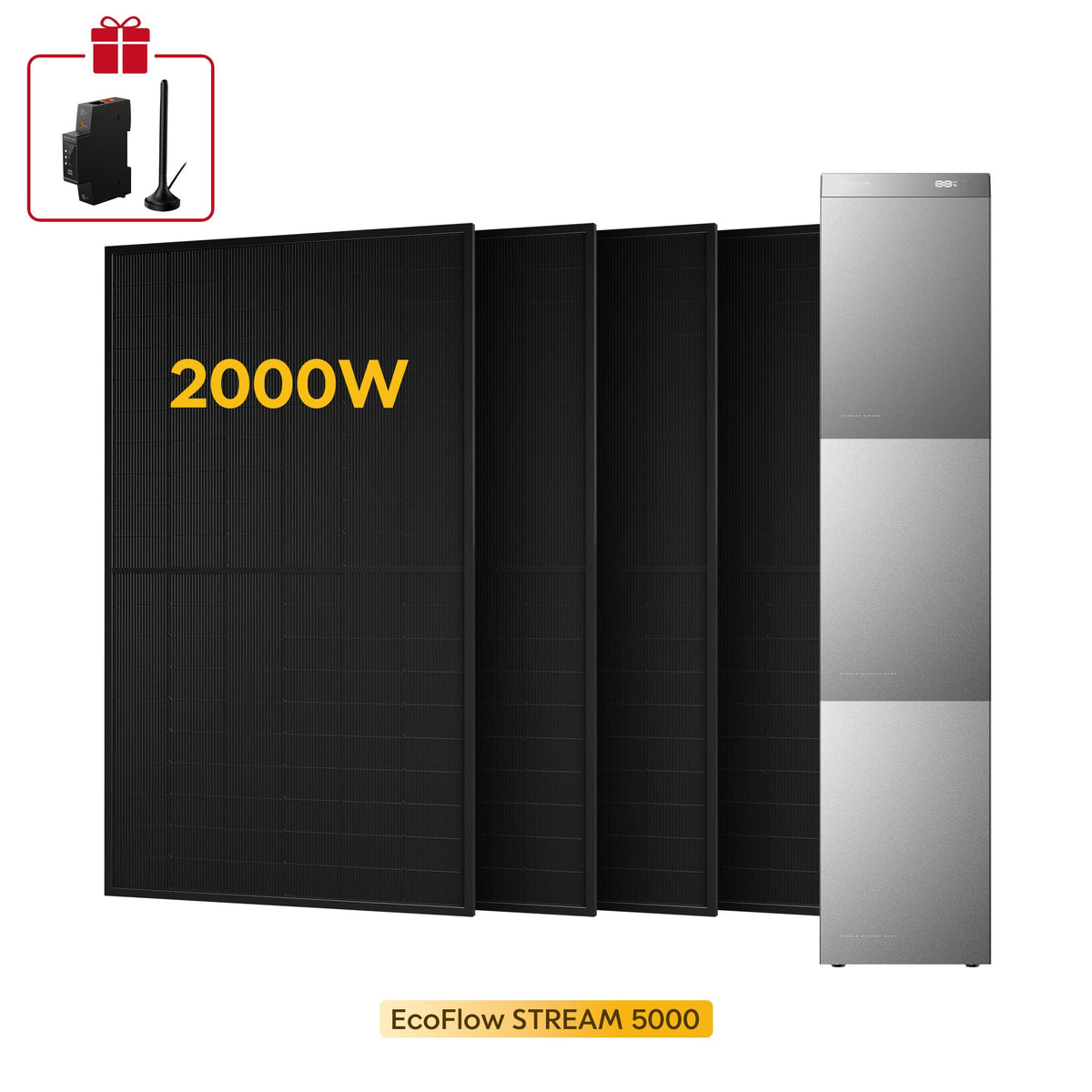 EcoFlow Stream 5000 con 4 pannelli 500W - 15kWh