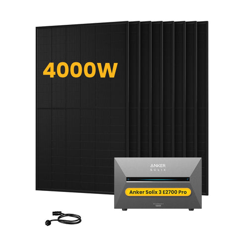 Anker SOLIX Solarbank 3 E2700 Pro - Kit 4.000Wp con Accumulo Espandibile - ADIGE ENERGY SYSTEMS