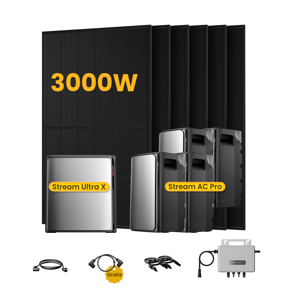 EcoFlow Stream Ultra X - Kit 3.000Wp con Accumulo Espandibile - ADIGE ENERGY SYSTEMS