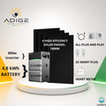 KIT 4,8kWh di batteria + 4 pannelli 1800w + staffe apposite + smart meter + 2 prese intelligenti