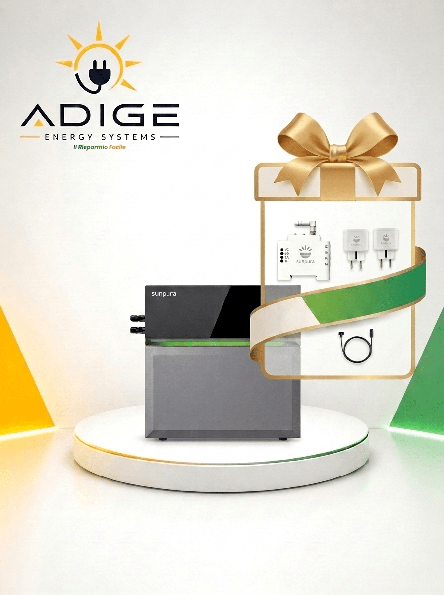 OFFERTA Sistema d'accumulo Sunpura S2400 Plug&Play |2,4 kWh + Smart Meter + X2 prese Intelligenti - ADIGE ENERGY SYSTEMS