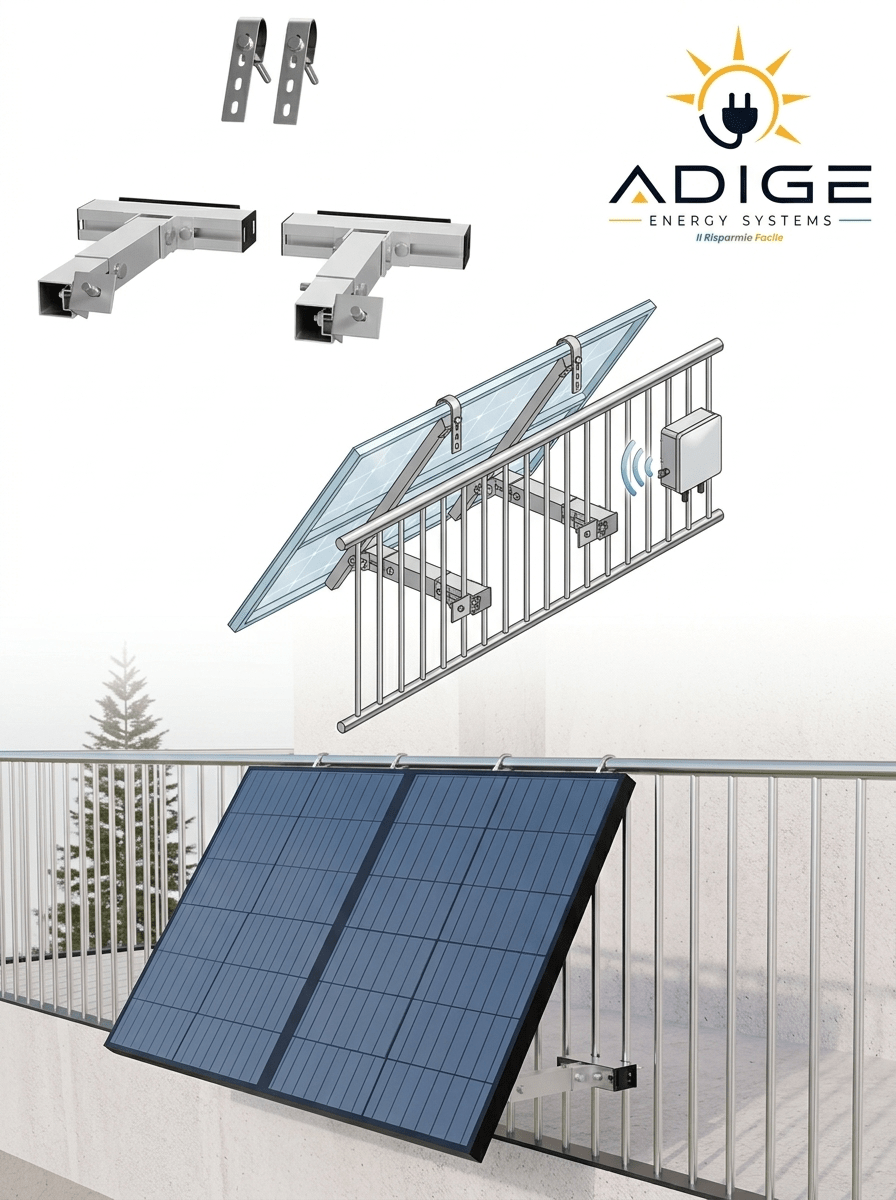 Staffa a Gancio per Balcone - ADIGE ENERGY SYSTEMS