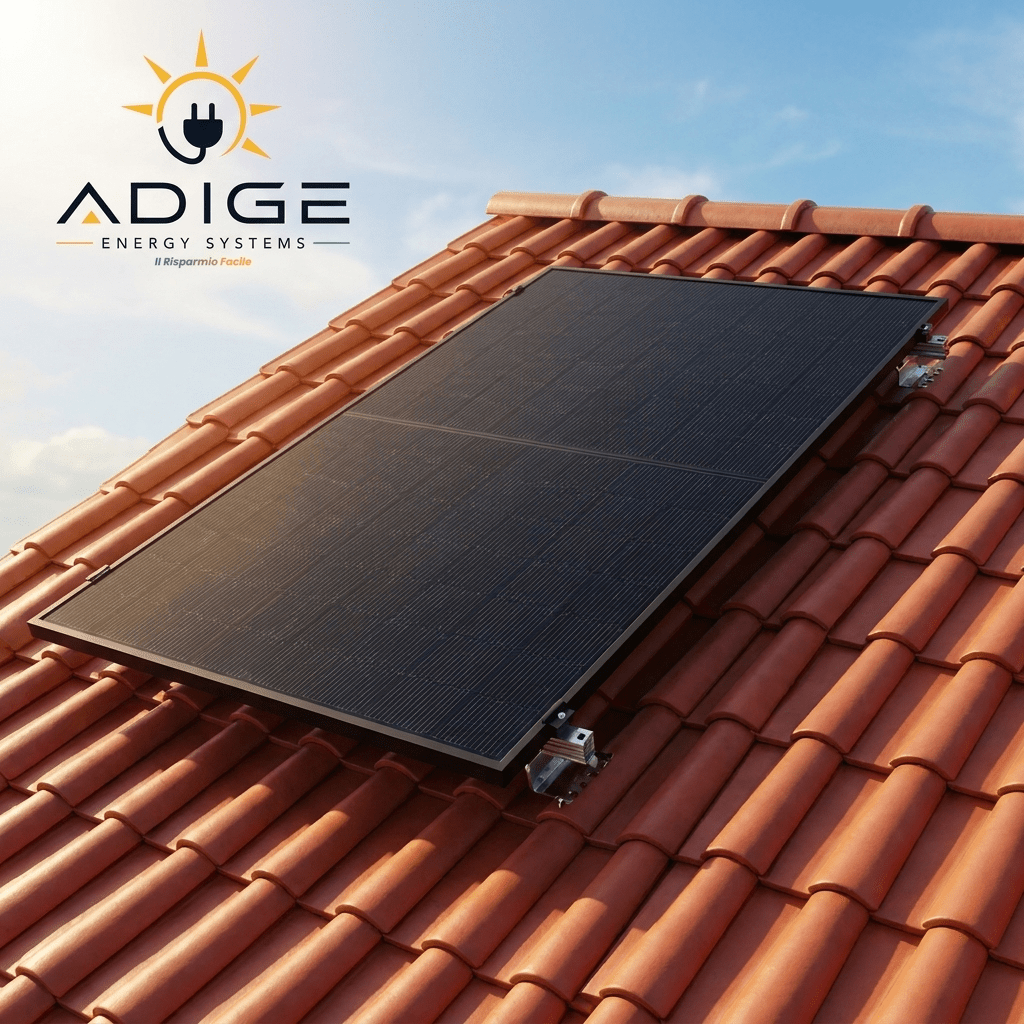 Kit Fischer per Tetto a Tegole - Binario Corto (1 Modulo) - ADIGE ENERGY SYSTEMS