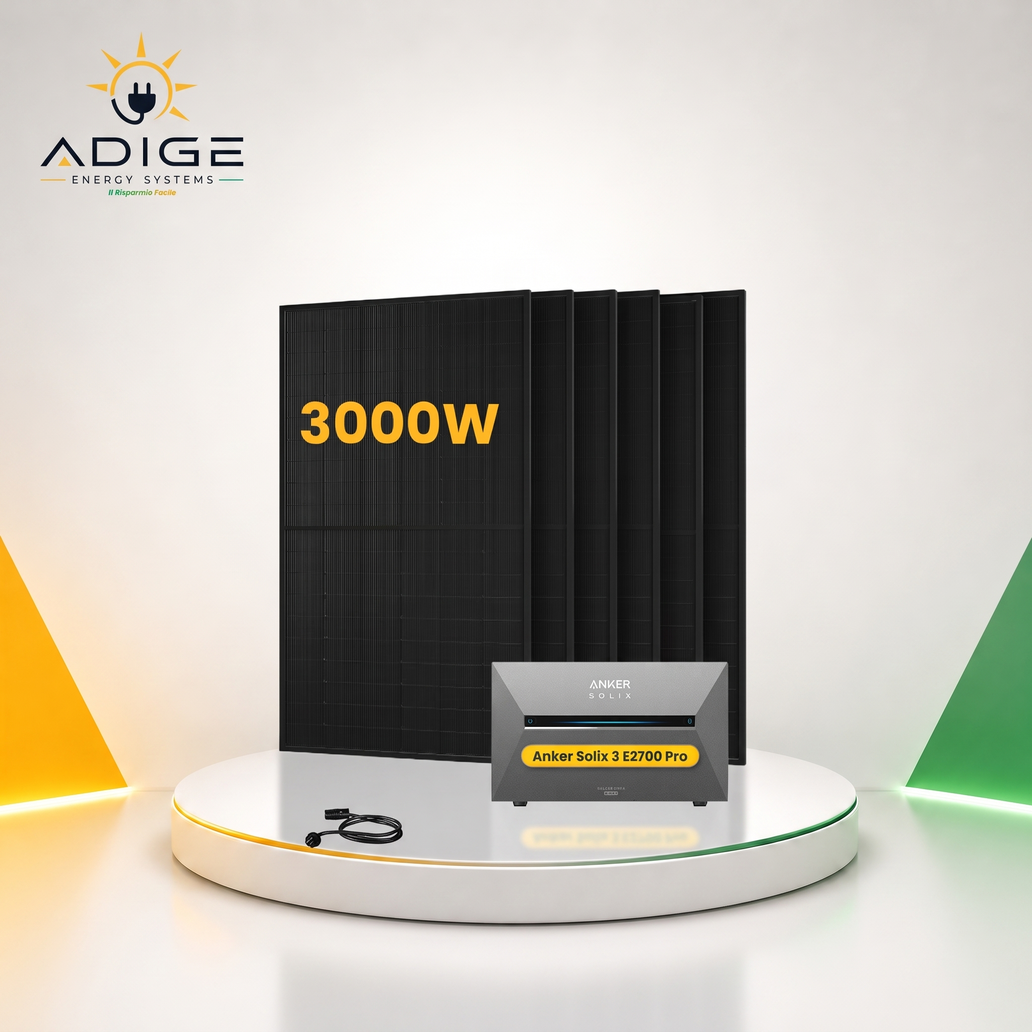 Anker SOLIX Solarbank 3 E2700 Pro - Kit 3.000Wp con Accumulo Espandibile